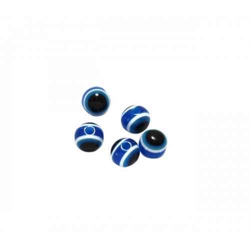 Μάτι χάντρα 4mm σκουρο μπλε Χωράει σε κορδόνι  1mm.  Η τιμή είναι ανα τεμάχιο(ενα κομμάτι)