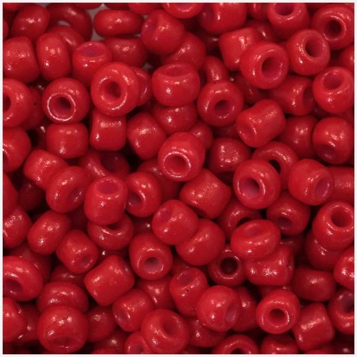 Ψιλή χαντρούλα ροκάι νο 12 σε κόκκινο ματ χρώμα-τιμή συσκευασίας 20 γραμμαρίων.