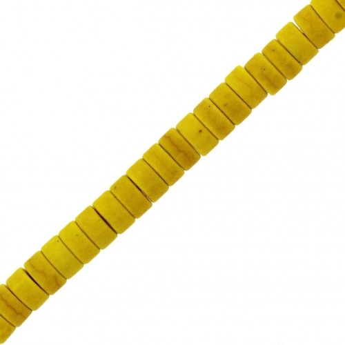 Χάντρες ροδέλα χαολίτης 2x4mm κίτρινο-ανά σειρά(40cm)