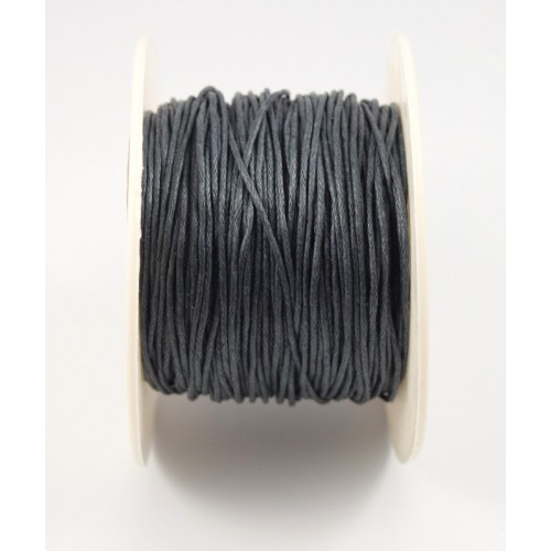 Κηρόσπαγγος βαμβακερός 1mm σε σκούρο γκρί χρώμα . Τιμή ανα μέτρο