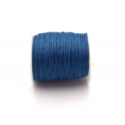 Κορδόνι υφασμάτινο κερωμένο 1mm σε μπλε σιέλ χρώμα - τιμή ανά μέτρο