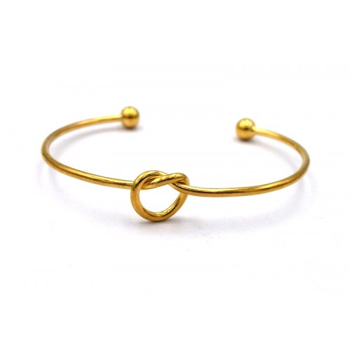 Βραχιόλι ορειχάλκινο κόμπος σε επίχρυσο-ανά τεμάχιο