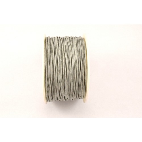 Κηρόσπαγγος βαμβακερός 1mm σε γκρί χρώμα . Ανα μέτρο