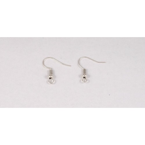 Γάντζος σκουλαρικιών ΜΕ ΜΠΊΛΙΑ  σε επάργυρο . Τιμή είναι ανα ζευγάρι 