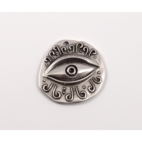 Κρεμαστό μάτι realistic έθνικ σε επάργυρο αντικέ-ανα τεμάχιο