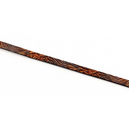 Πλακέ φυσικό δέρμα στενό 5x2mm με σχέδιο κοράλι, κατάλληλο για να διακοσμήσεις ότι θέλεις-τιμή ανά μισό μέτρο(50cm)