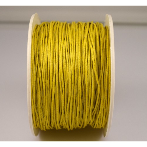 Κηρόσπαγγος βαμβακερός 1mm σε κίτρινο χρώμα τιμή ανα μέτρο
