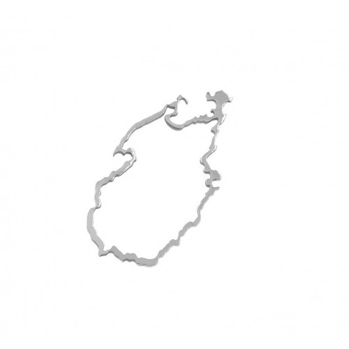 Μικρό περίγραμμα από ατσάλι Πάρος 19mm σε ασημί κατάλληλο για να φτιάξεις κοσμήματα-ανά τεμάχιο