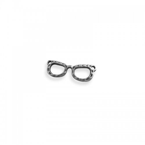 Μοτίφ "γυαλιά", επάργυρο αντικέ, ιδανικό για να φτιάξεις τα δικά σου κοσμήματα - ανα τεμάχιο