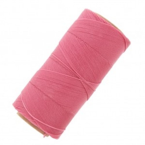 Κερωμένο κορδόνι Linhasita 0.75mm με ελαφρύ κέρωμα σε candy pink χρώμα, ιδανικό για να φτιάξεις χειροποίητα κοσμήματα μακραμέ-ανά καρούλι(250m περίπου)