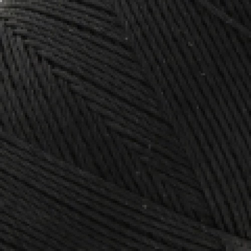 Κερωμένο κορδόνι Linhasita 0.75mm με ελαφρύ κέρωμα σε μαύρο χρώμα, ιδανικό για να φτιάξεις χειροποίητα κοσμήματα μακραμέ-ανά μέτρο