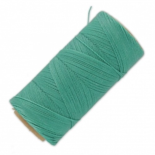 Κερωμένο κορδόνι Linhasita 0.75mm με ελαφρύ κέρωμα σε πράσινο-τυρκουάζ χρώμα, ιδανικό για να φτιάξεις χειροποίητα κοσμήματα μακραμέ-ανά καρούλι περίπου 250m(μέτρα)