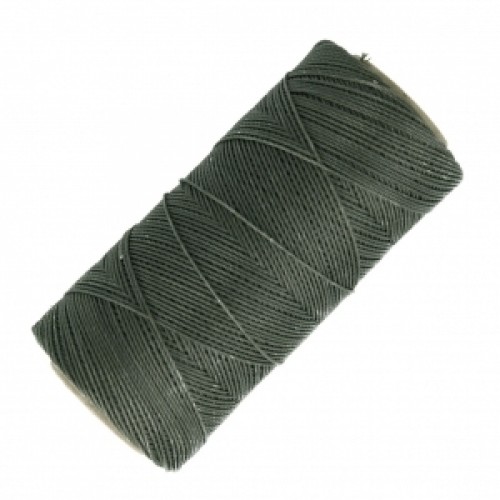 Κερωμένο κορδόνι Linhasita 0.75mm με ελαφρύ κέρωμα σε πράσινο-χακί χρώμα, ιδανικό για να φτιάξεις χειροποίητα κοσμήματα μακραμέ-ανά καρούλι(250m περίπου)
