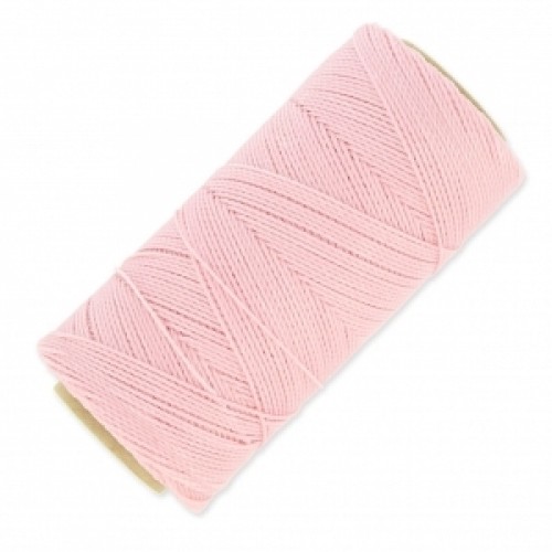 Κερωμένο κορδόνι Linhasita 1mm με ελαφρύ κέρωμα σε baby pink χρώμα,ιδανικό για χειροποίητα κοσμήματα μακραμέ- ανά καρούλι περίπου 180 μέτρα