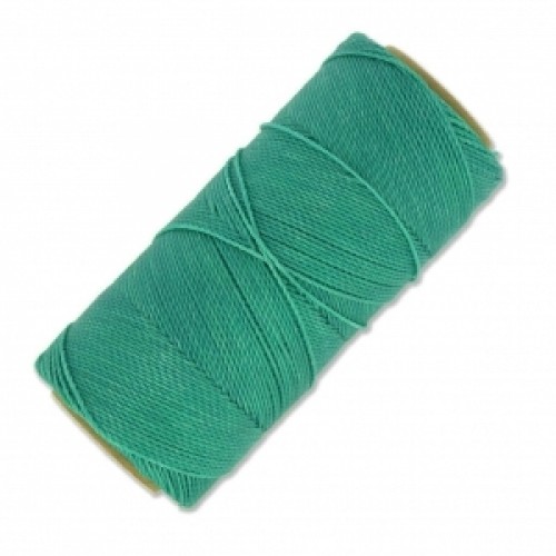 Κερωμένο κορδόνι Linhasita 1mm με ελαφρύ κέρωμα σε τυρκουάζ-πράσινο χρώμα, ιδανικό για να φτιάξεις κοσμήματα μακραμέ-ανά καρούλι 180m(μέτρα)
