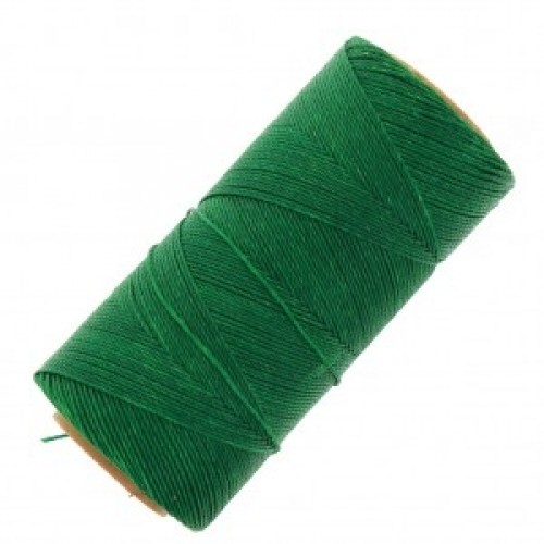 Κερωμένο κορδόνι Linhasita 1mm με ελαφρύ κέρωμα σε πράσινο χρώμα, ιδανικό για να φτιάξεις χειροποίητα κοσμήματα μακραμέ-ανά καρούλι(180m)