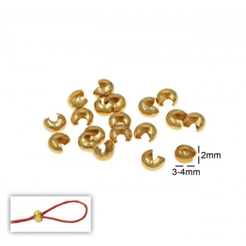 Ατσάλινος κομποκρύπτης μικρός,κατάλληλος για την κατασκευή κοσμημάτων,σε χρυσό-ανά τεμάχιο