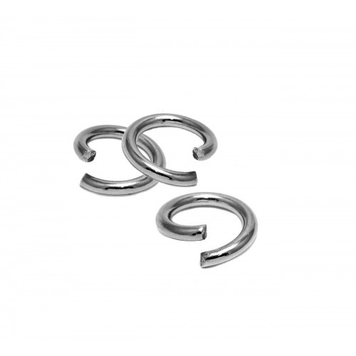 Ατσάλινο κρικάκι (μεγάλο και ανθεκτικό) 11,5x1,7mm σε ασημί, κατάλληλο για την κατασκευή κοσμημάτων-τιμή ανά τεμάχιο