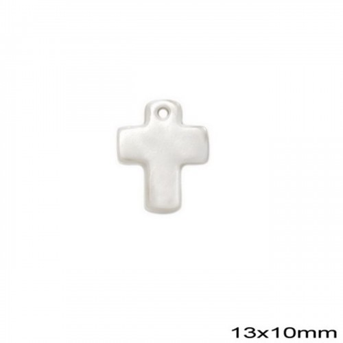 Φίλντισι σταυρός λευκός μικρός 13x10MM(τιμή ανα τεμάχιο)
