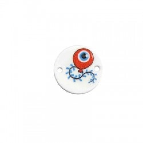 Ακρυλικό στρογγυλό μπαλόνι μάτι Μάρτης 19mm με 2 τρύπες κατάλληλο για να φτιάξετε τα μαρτακια σας . τιμή ανα τεμάχιο