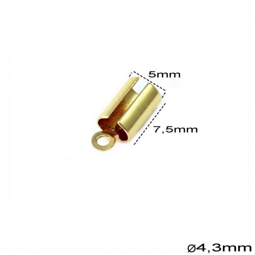 Τελείωμα σφικτηρακι για κορδόνι 4mm σε επίχρυσο-Τιμή ανα τεμάχιο 