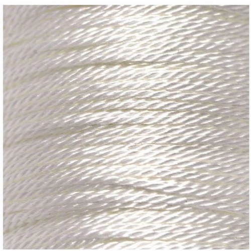 Κορδόνι συνθετικό στριφτό 1mm (με δυνατότητα να καίγεται) σε λευκό χρώμα, κατάλληλο για την κατασκευή κοσμημάτων-τιμή ανά μέτρο