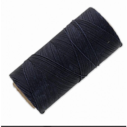 Κερωμένο κορδόνι Linhasita 0.75mm με ελαφρύ κέρωμα σε blue-black χρώμα, ιδανικό για να φτιάξεις χειροποίητα κοσμήματα μακραμέ-ανά καρούλι 250m(μέτρα)