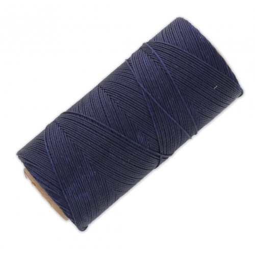 Κερωμένο κορδόνι Linhasita 0.75mm με ελαφρύ κέρωμα σε navy blue χρώμα, ιδανικό για να φτιάξεις χειροποίητα κοσμήματα μακραμέ-ανά καρούλι 250m(μέτρα)