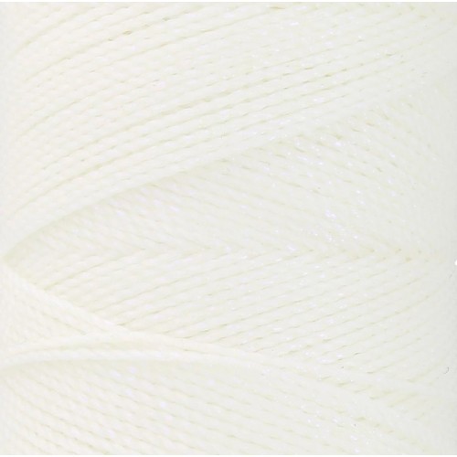 Κερωμένο κορδόνι Linhasita 1,2mm με ελαφρύ κέρωμα σε λευκό μεταλλικό, ιδανικό για να φτιάξεις χειροποίητα κοσμήματα μακραμέ-ανά μέτρο